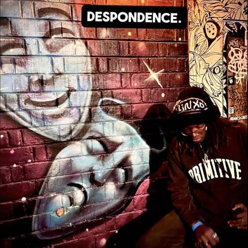 The art from this single features the artist, Linxo, sitting with his head down, in a black hoodie in front on a mural of the comedy and tragedy drama masks. The title of the single "Despondence", is written across the top.